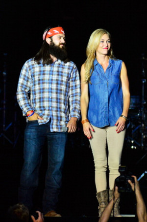 personalities jep robertson and jessica robertson onstage at the acm ...
