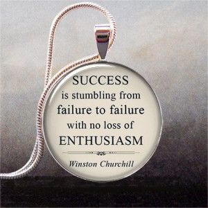 Churchill quote pendant charm on Success funny quote humorous ...