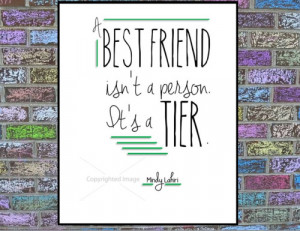The Mindy Project Print: Mindy “Best Friend” Quote