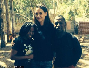 Doing good: On Wednesday Katie Holmes posted a tweet about her visit ...