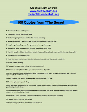 100 Quotes from The Secret by theolduni