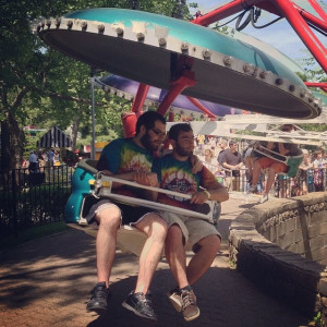 Two friends having fun on the paratrooper ride at #kennywood @fcpgh # ...