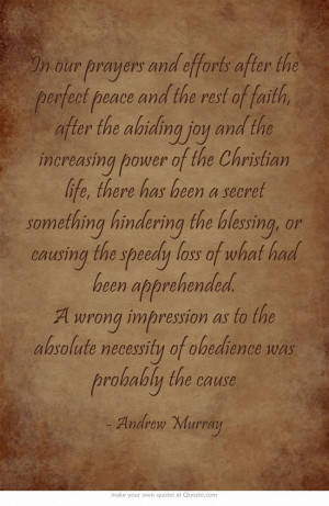 ... as to the absolute necessity of obedience was probably the cause