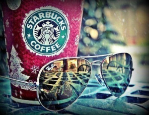 christmas starbucks coffee sunglasses vintage photography 1n ecstasy ...