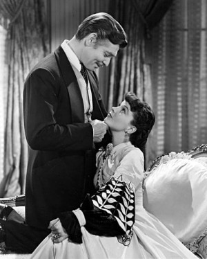 Clark Gable and Vivian Leigh in a publicity photo from 1939 film Gone ...