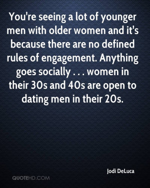 You're seeing a lot of younger men with older women and it's because ...