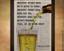 Beer Dictionary Art Print, Mircrobr ew Micro Brew Brewing Quote Martin ...