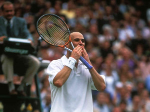 Andre Agassi and the Odd Energy around a Finish Line.