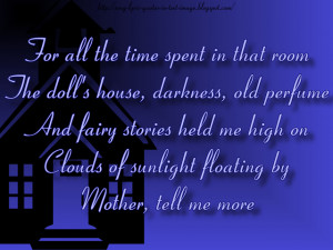 Matilda Mother - Pink Floyd Song Lyric Quote in Text Image