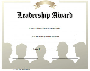 leadership award certificate printable awards quotes certificates quotesgram template display