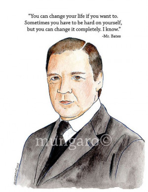 Watercolor print of Mr. Bates from Downton Abbey by marleyungaro, $12 ...