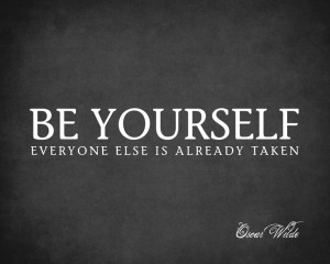Decals Be Yourself - Everyone Else Is Already Taken (Oscar Wilde Quote ...