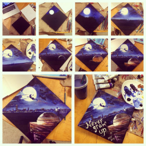 Painting progress of my graduation cap from my previous post ! Thanks ...