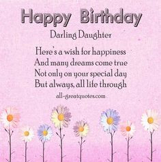 Quotes For Daughters 30 Birthday ~ Birthday Wishes Daughter on ...