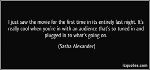 just saw the movie for the first time in its entirely last night. It ...