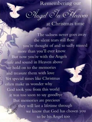 Our Angel In Heaven At Christmas