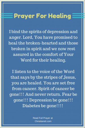 Prayer for Healing, Total and Complete