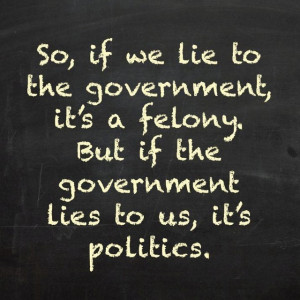 Government, lying, & politics