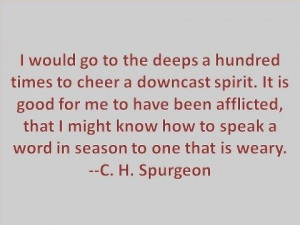 INFJ. Beautiful quote. C.H. Spurgeon.