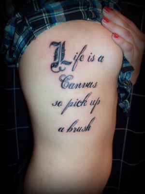 Side Tattoo Quote