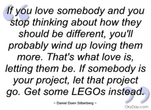 if you love somebody and you stop thinking