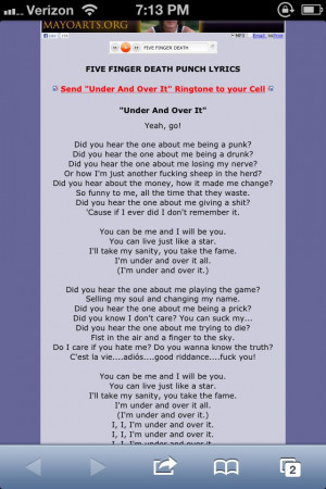 Under and Over It, Five Finger Death Punch