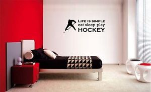 ... -EAT-SLEEP-PLAY-HOCKEY-STICKER-VINYL-WALL-QUOTE-LETTERING-DECAL-36