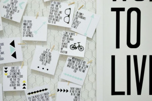 ... Lemon Squeezy Home: Words to Live By: Quote Board DIY (with printable