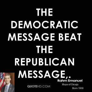 The Democratic message beat the Republican message,.