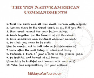 ten native american commandments page 001 The Ten Native American ...