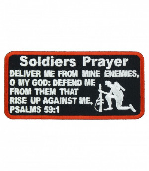 ... Shop All Patches A Soldiers Prayer Patch, Military Sayings Patches