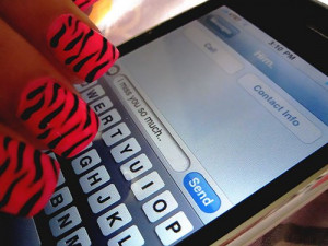 love, nails, nails polish, phone, pink, quotes, text