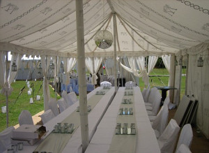 Party: One of the tents where William and Kate and their fellow guests ...