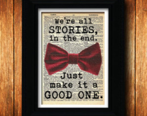 Day Gift, Dr Who art,Dr who bow tie print, Dr Who quote, time lord, Dr ...