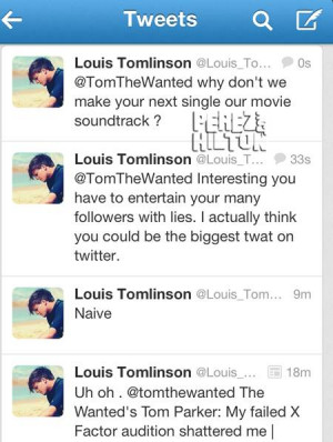 The Wanted Starts Twitter Feud With One Direction! Louis Vs Tom!!! And ...