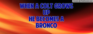 When A Colt Grows UpHe Becomes a Bronco Profile Facebook Covers