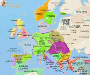 Map of Europe 1600 AD