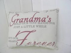 Mothers Day Grandma Mini Quote Pillow by TheSewingCroft on Etsy, £9 ...