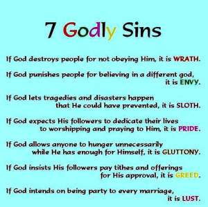 Seven sins of God