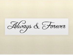 Details about Forever and Always Love Wall Sticker Decal Quote Vinyl ...