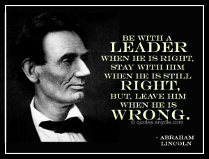 Leadership Quotes by Abraham Lincoln