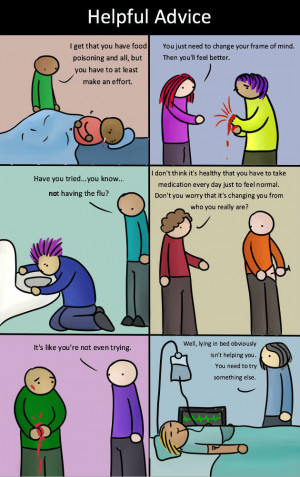 ... : If physical diseases were treated like mental illness – comic