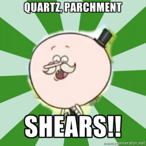 Regular Show Quarts Parchment Shears!