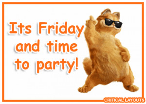 Its Friday And Time To Party Funny Dancing Cat Graphic