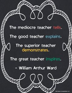... children either. The great teacher inspires - William Arthur Ward More