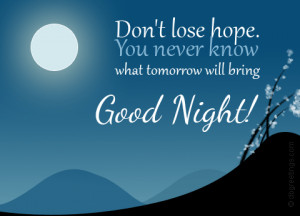 Good Night is Expressing good wishes on parting at night or before ...
