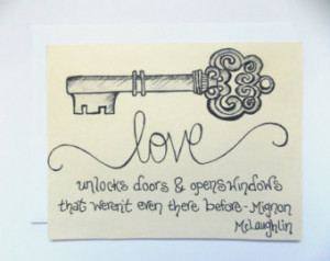 Love Card - Love Quote Card - Antiq ue Key Handmade Greeting Card ...