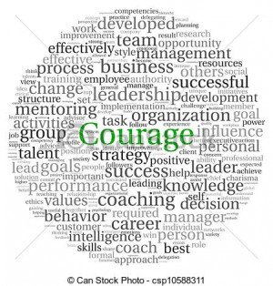Stock Illustration - Courage concept in word tag cloud - stock ...