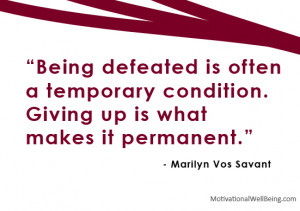 Feeling Defeated Isn’t the End…