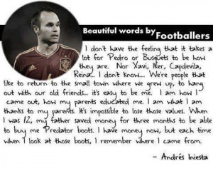 Quote remember your roots by Iniesta